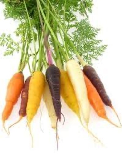 Baby Carrots Rainbow with Leaves