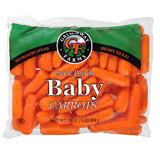 Baby Carrots Cleaned Peeled